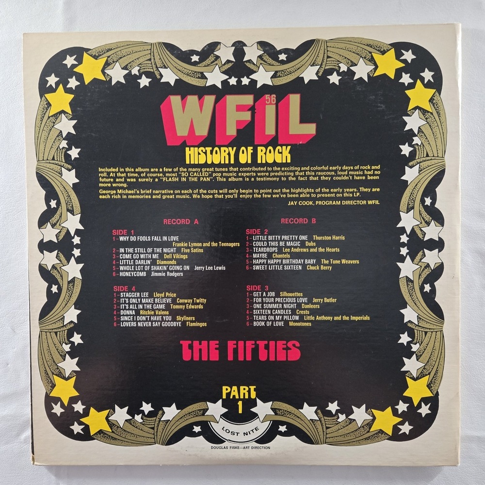WFIL '56 History of Rock The Fifties Part 1 Vinyl LP Record Gatefold VG Tested - Picture 6 of 16
